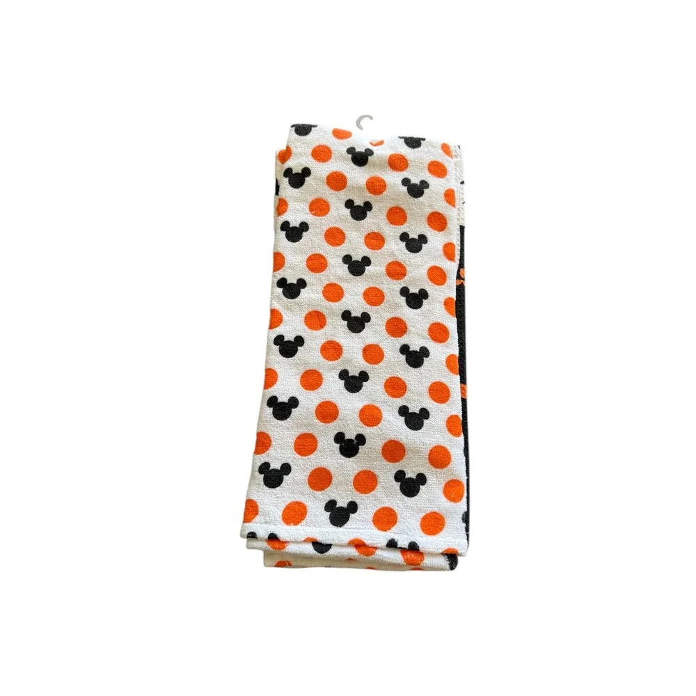 Disney Parks Halloween‎ Mickey Minnie Pumpkin Haunted Castle Kitchen Towel Set
